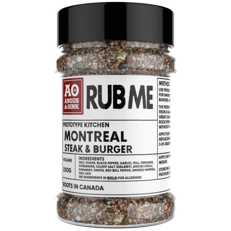 Montreal Steak & Burger seasoning AO Meat Rubs ANGUS & OINK BBQ