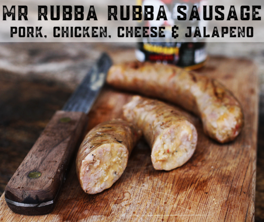 Mr Rubba Rubba ~ Pork, Chicken, Cheese and Jalapeno