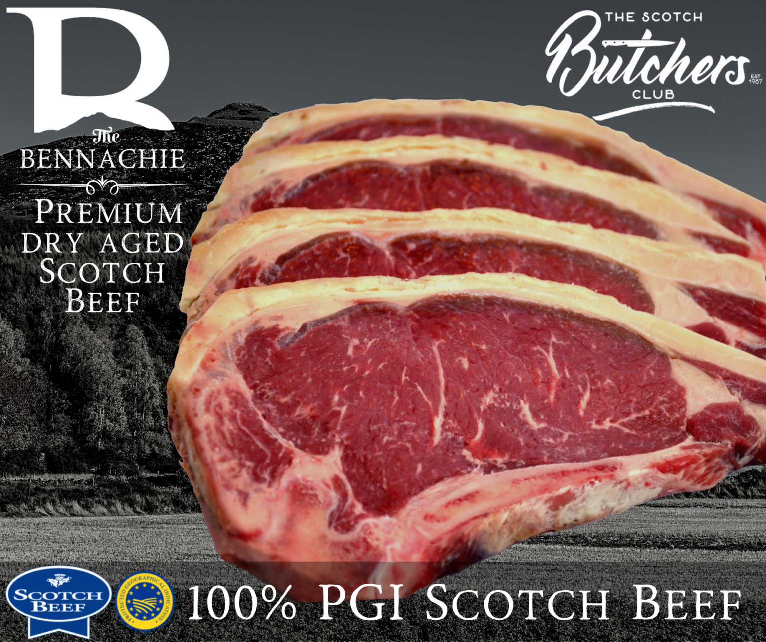 Kansas City Steak / Bone in Sirloin of Scotch Beef John Davidsons