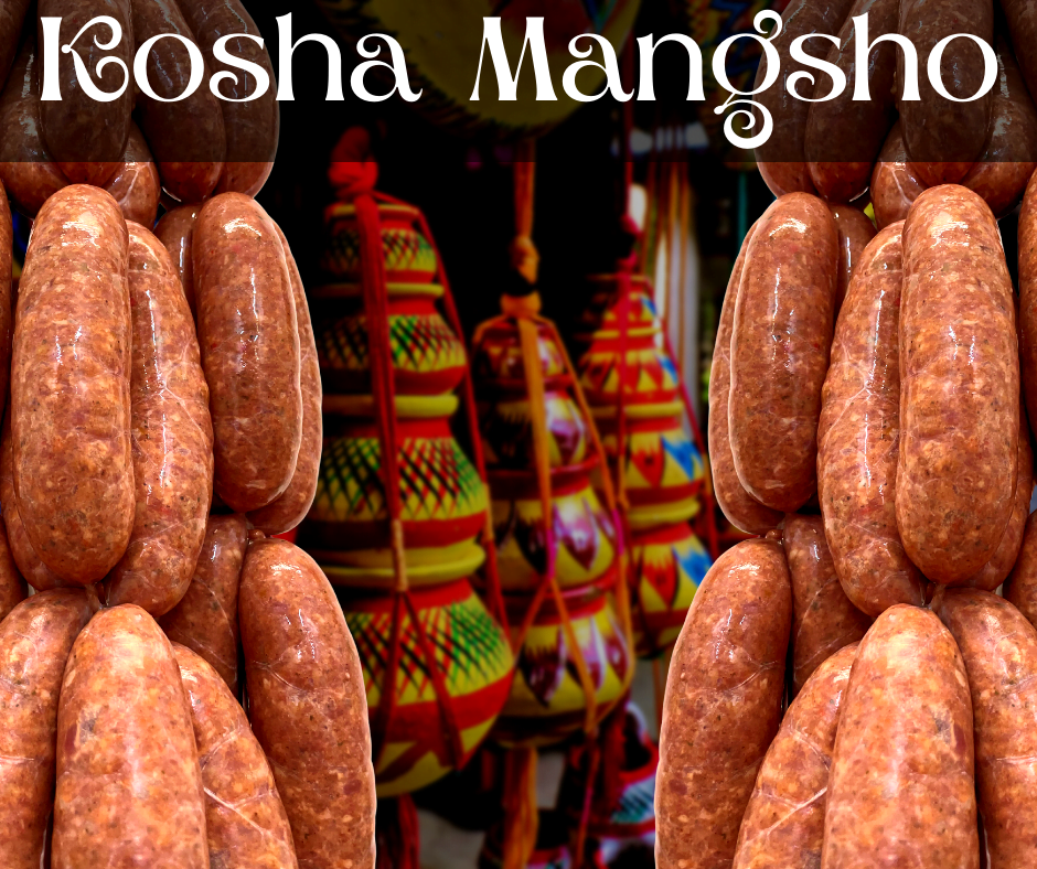 Kosha Mangsho ~ Bengali Lamb Curry Sausage