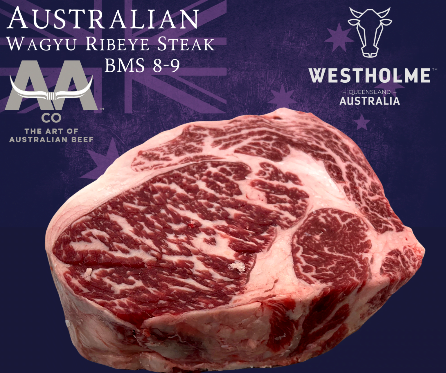 Australian Westholme Wagyu Ribeye Steak BMS 89 John Davidsons