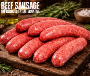 Reduced Fat Beef Sausages ~ LOW FAT