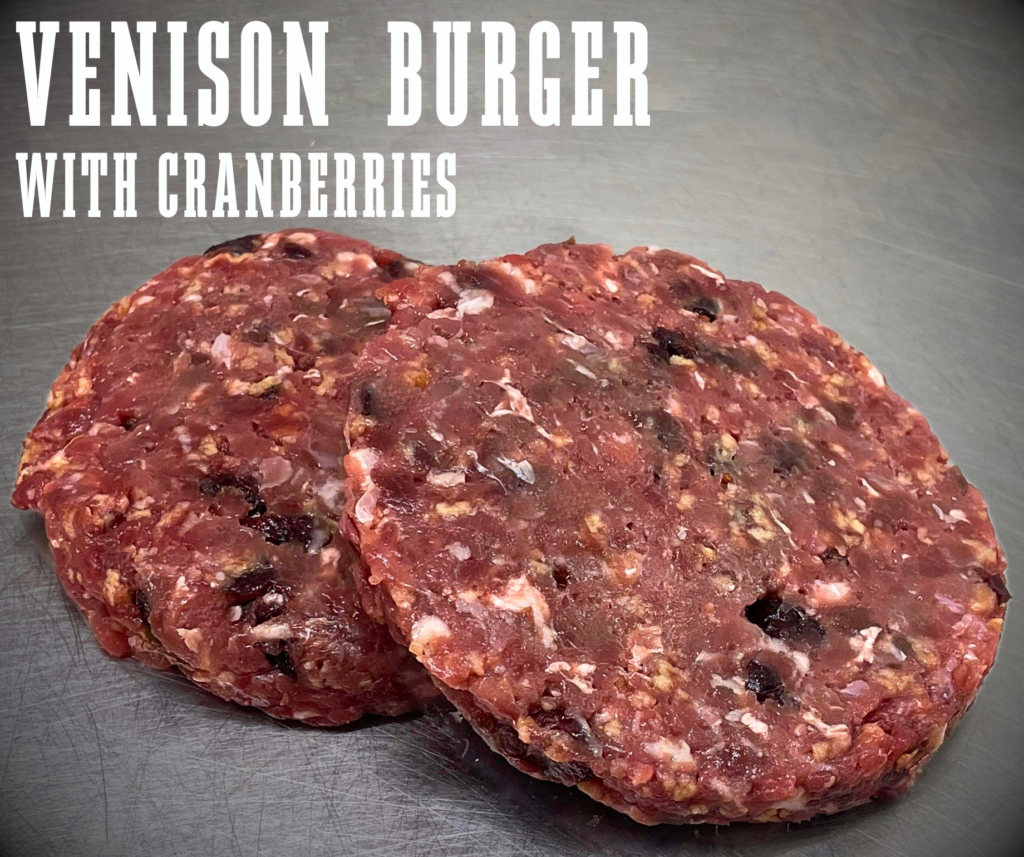 Venison and Cranberry Burger John Davidsons