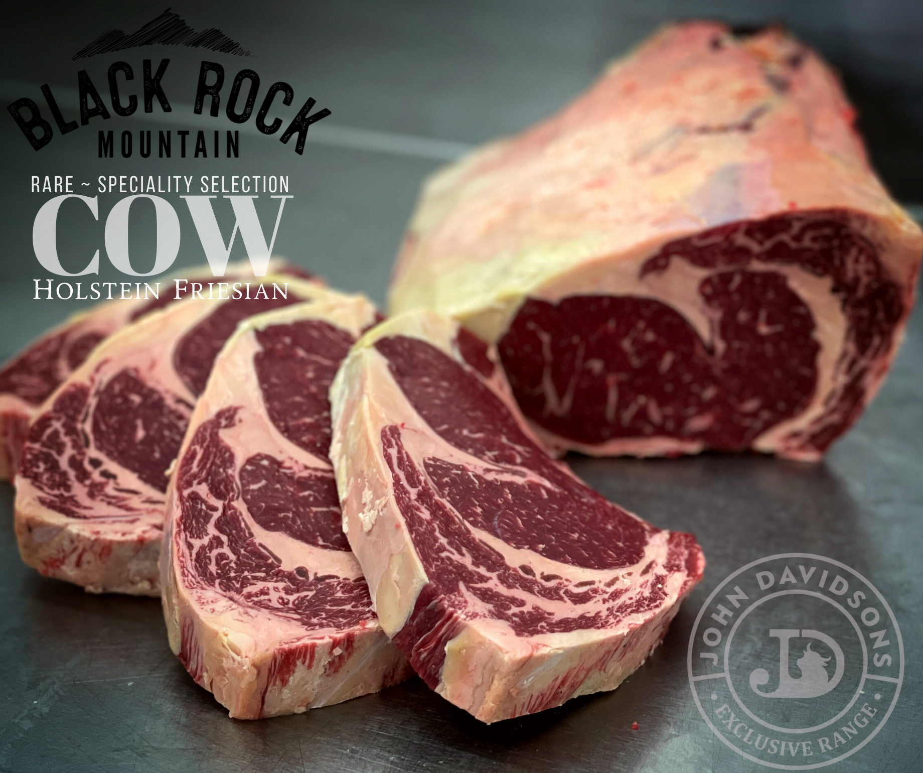 Black Rock Mountain Ex Dairy Cow Ribeye Steak John Davidsons