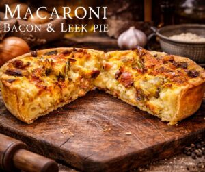 Macaroni, Bacon and Leek Pie