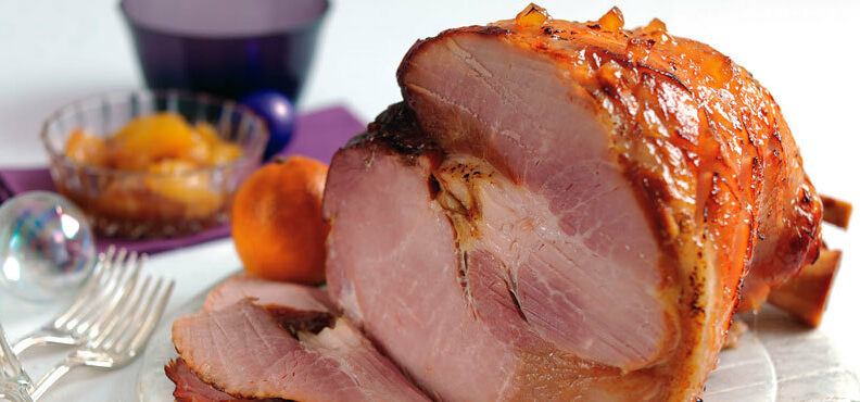 roast-gammon-with-ginger-beer-ginger-glaze-and-clementine-relish