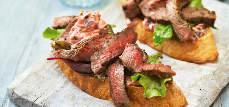 rib-eye-bruschetta-with-beetroot-and-lemon-mayonnaise